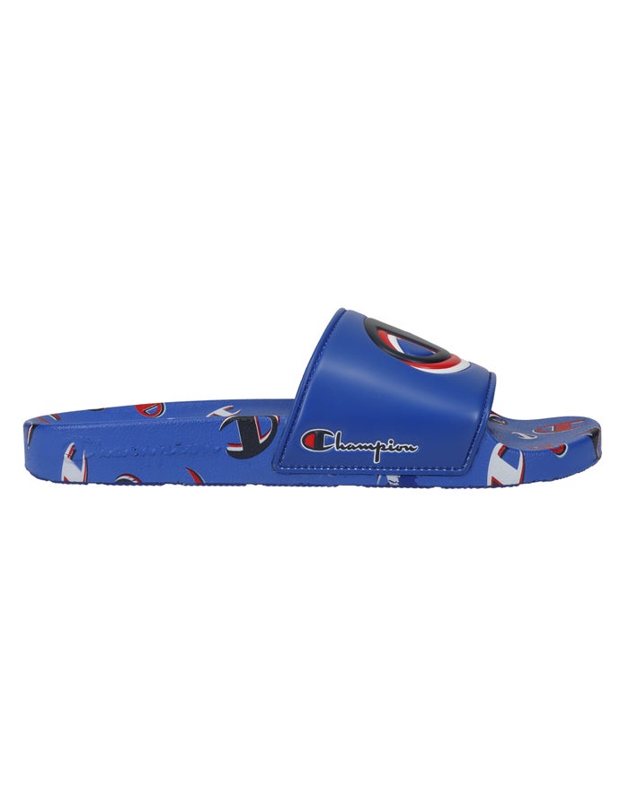 Champion Mens Slides NZ - Ipo 3peat Blue ( 0257-UEQZS )